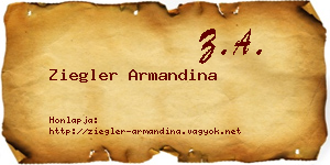 Ziegler Armandina névjegykártya